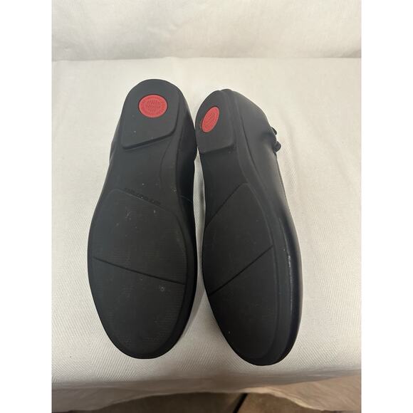 FITFLOP Allegro Black Leather Ballet Flats Women's Sz 7.5 (VGC) - Picture 5 of 7
